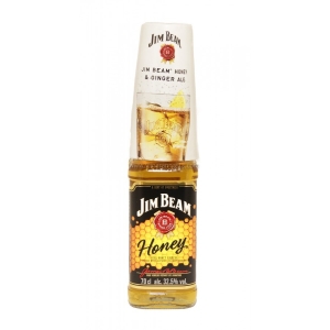 Jim Beam Honey 32,5% 70cl komplekts ar glāzi