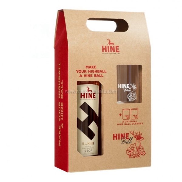 Hine H by Hine VSOP 40% 70cl komplekts ar 2 glāzēm